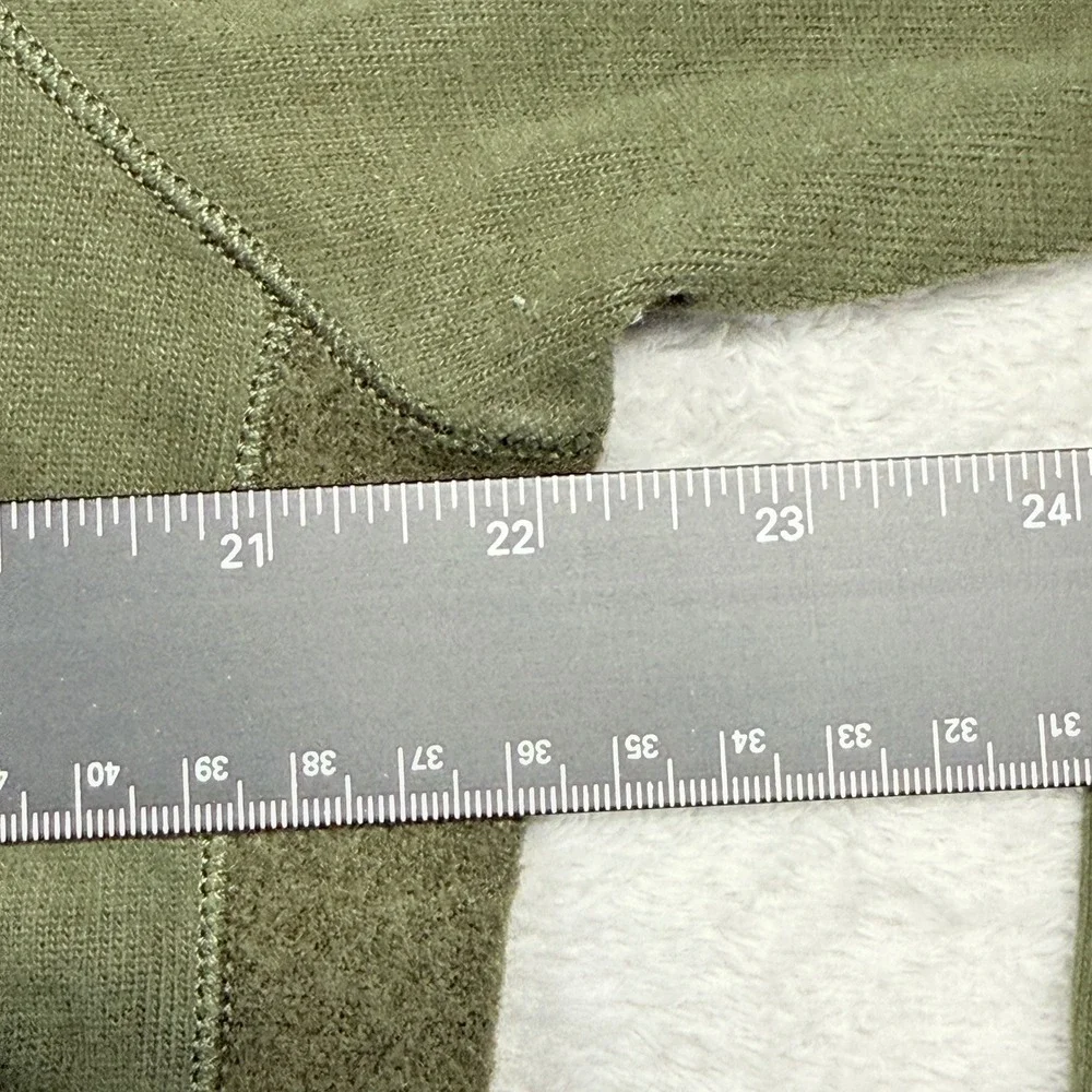 Polo Ralph Lauren Olive Green Cotton Wool Blend Quarter Zip Pullover Mens Size L